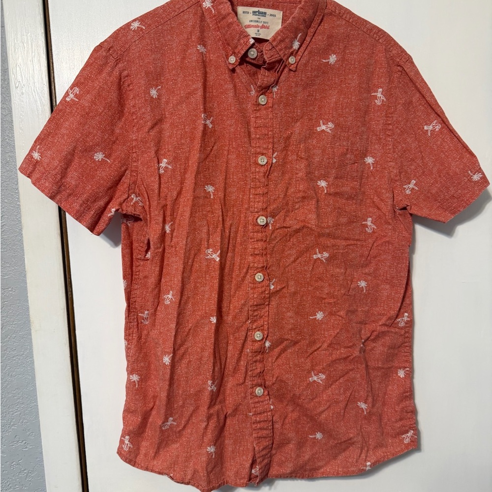 Urban Pipeline Coral Button-Down Shirt
